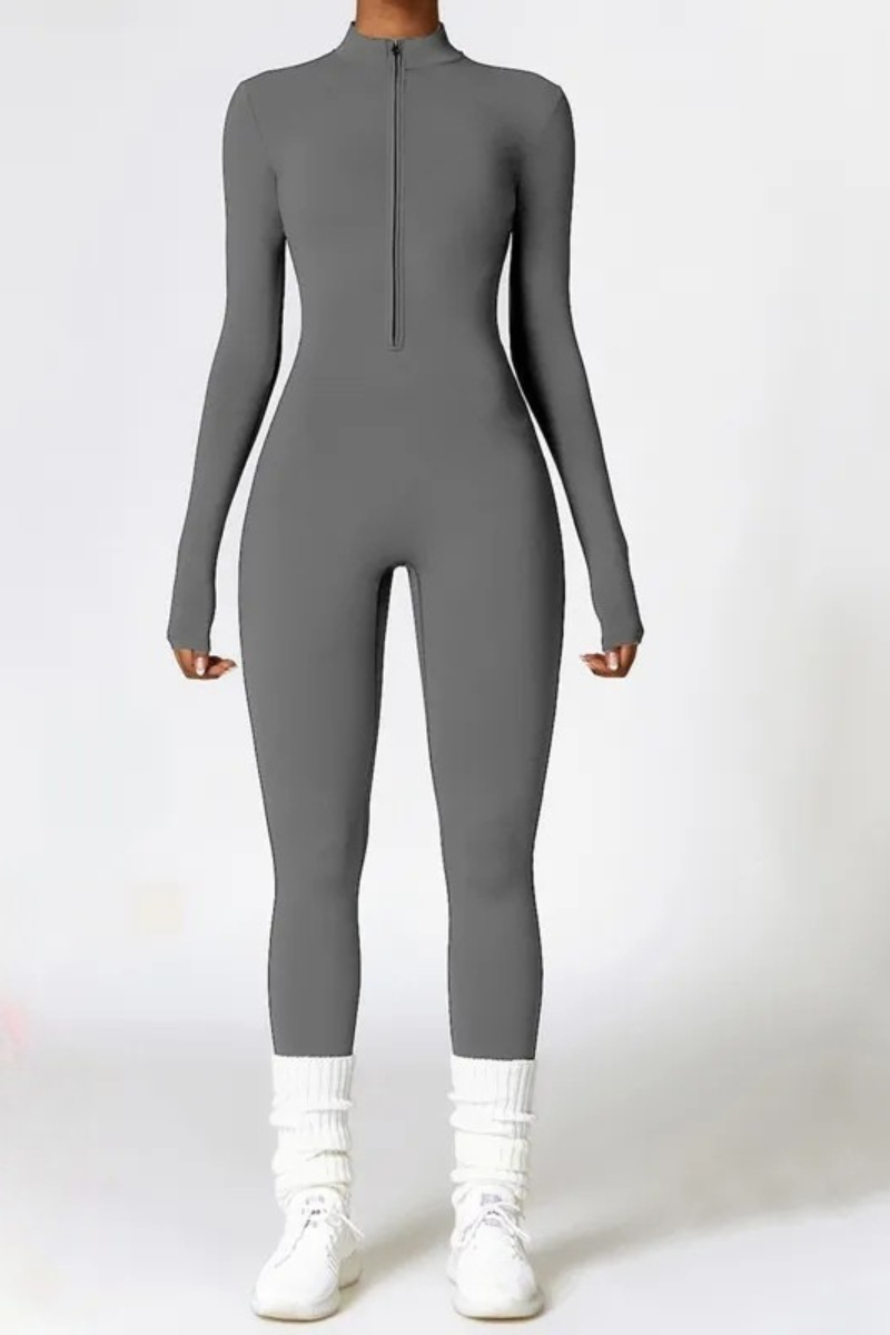 Selara™ | Varm fleece jumpsuit med dragkedja