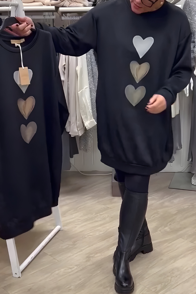 Nara™ | Avslappnad lång sweatshirtklänning