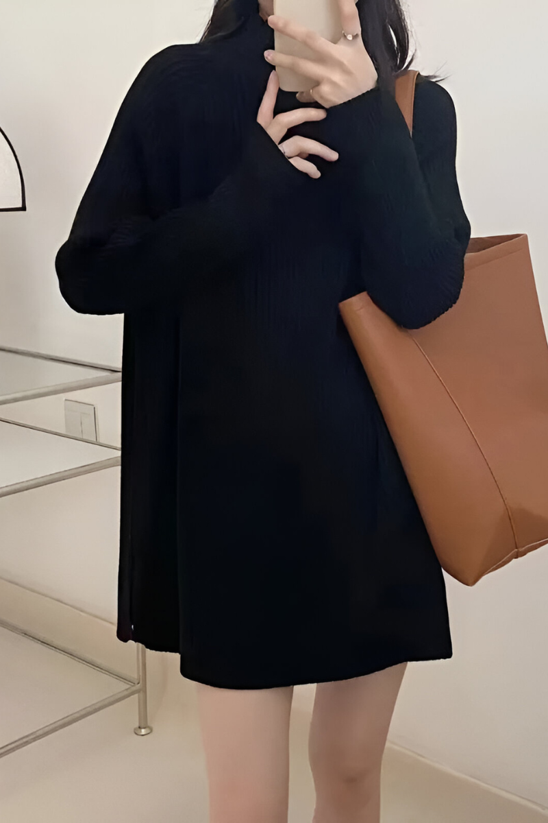 Fina™ | Avslappnad löst sittande stickad topp