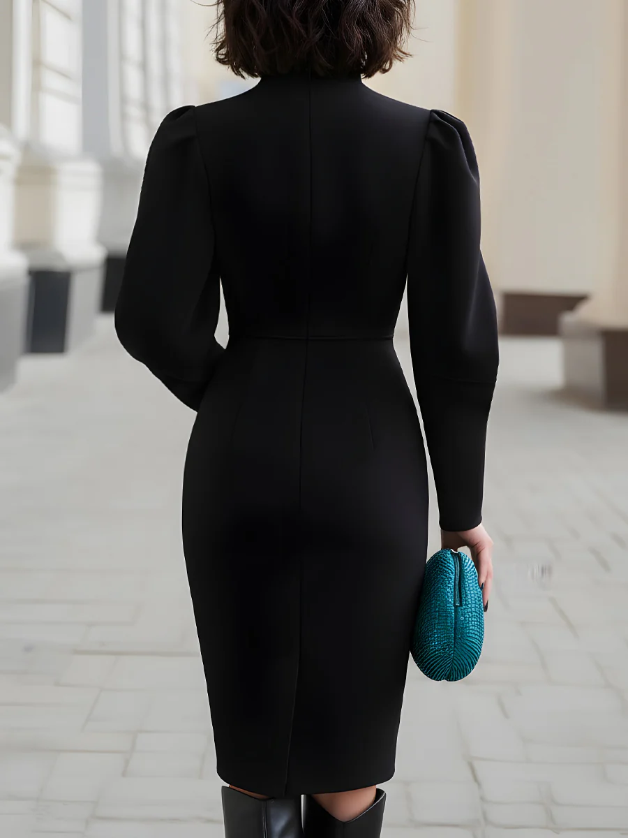 Marene™ | Elegant midiklänning med dragkedja