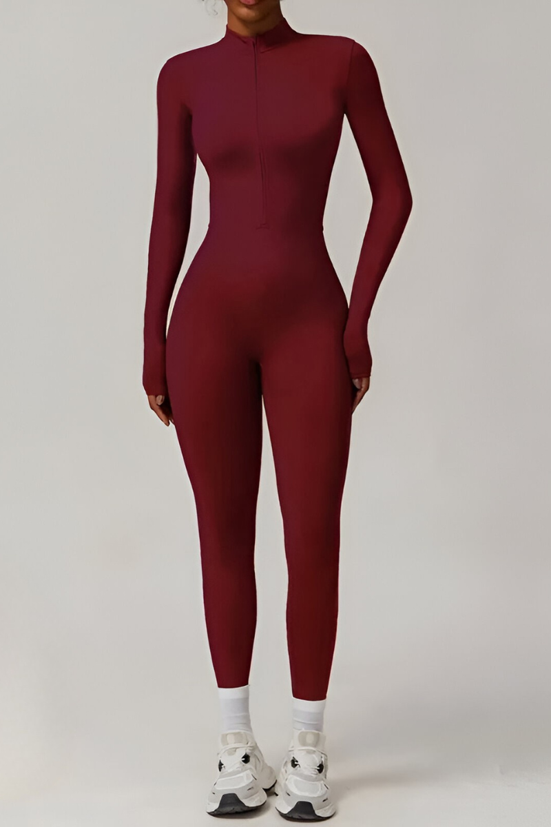 Selara™ | Varm fleece jumpsuit med dragkedja