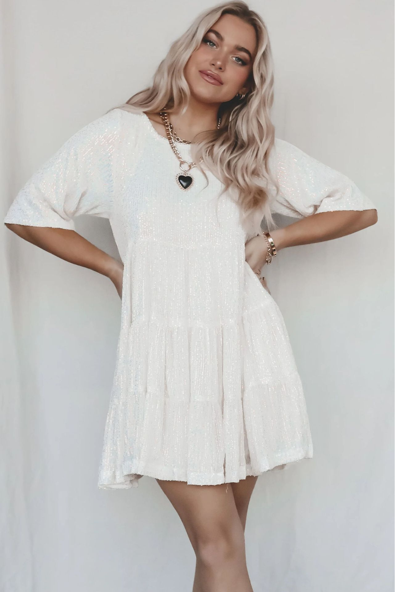 Lilia™ | Elegant lös festklänning med paljetter