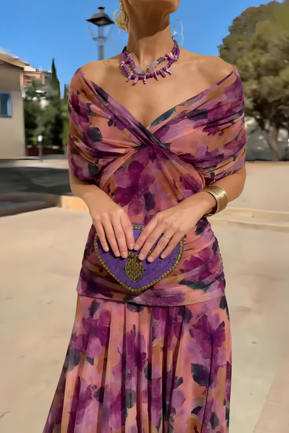 Yalena™ | Elegant blommig maxiklänning