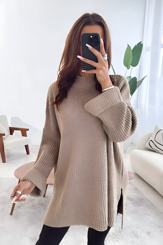 Fina™ | Avslappnad löst sittande stickad topp