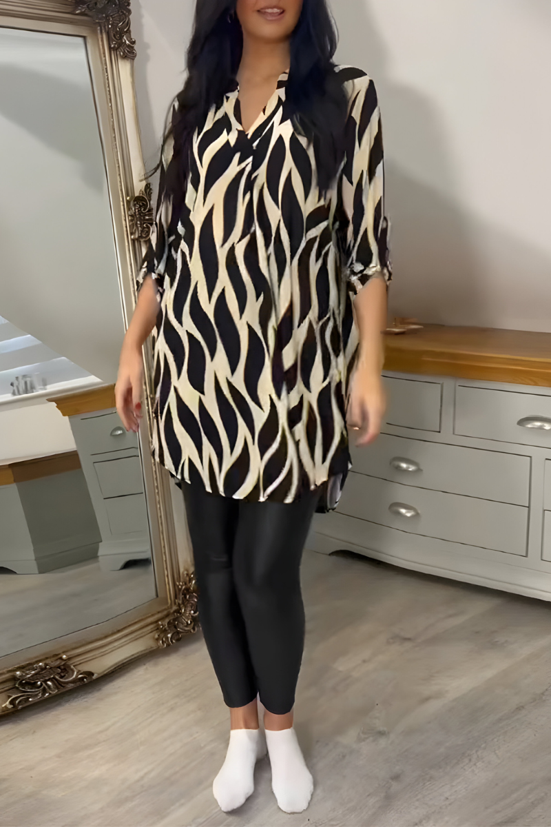 Tessa™ | Stilren Lätt Top med Tryck