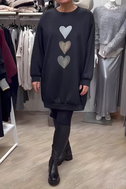 Nara™ | Avslappnad lång sweatshirtklänning