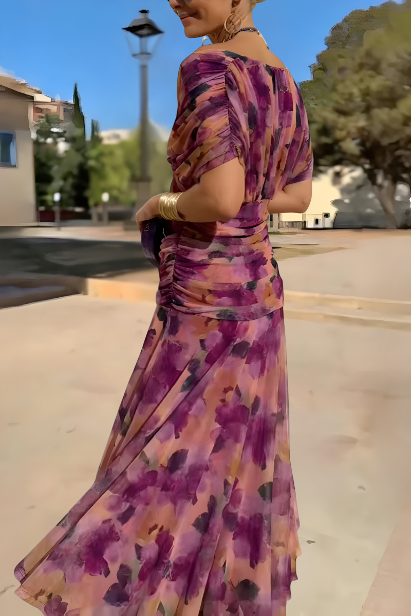 Yalena™ | Elegant blommig maxiklänning