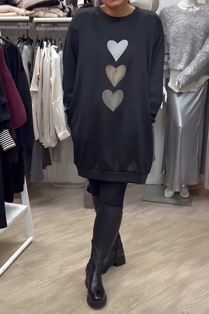 Nara™ | Avslappnad lång sweatshirtklänning