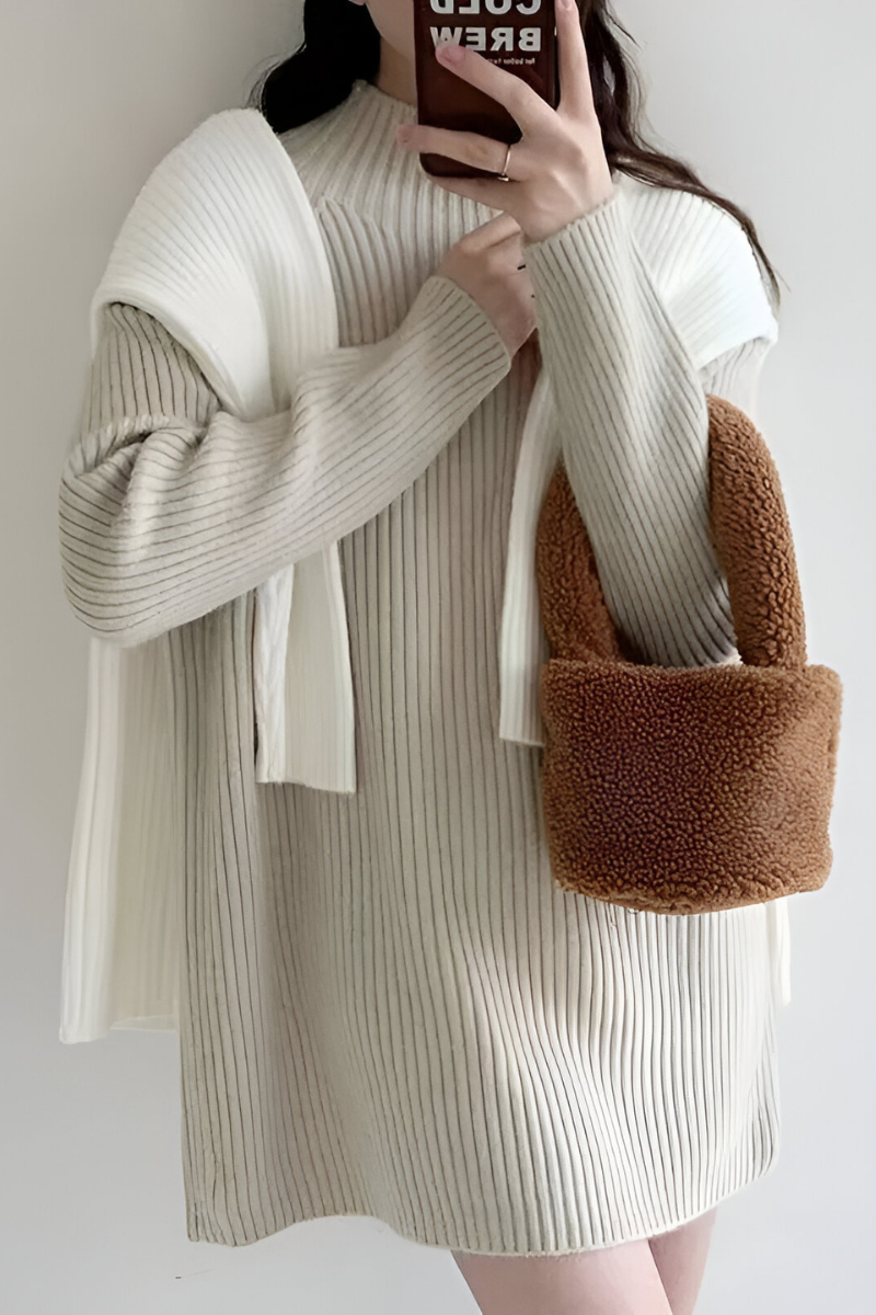 Fina™ | Avslappnad löst sittande stickad topp