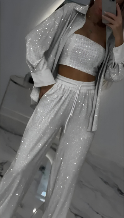 Nola™ | Modern paljett 3-delad lounge set