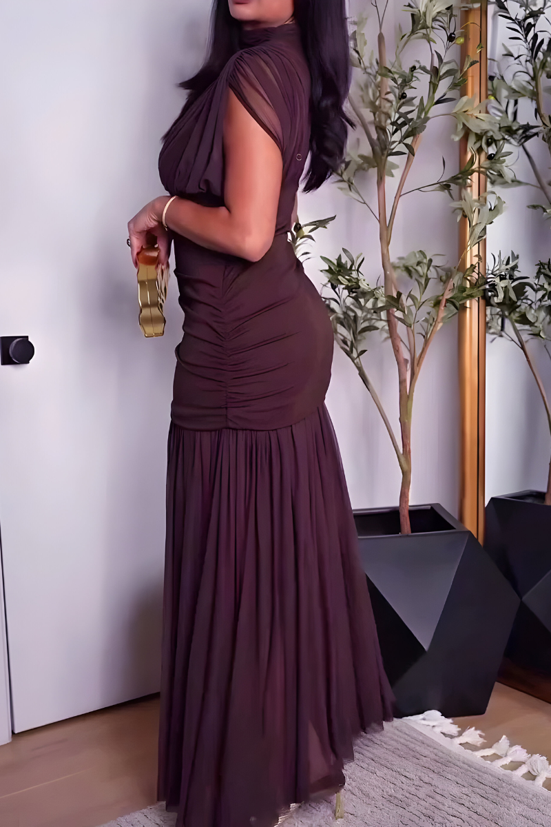 Amaya™ | Stilren rynkad maxiklänning