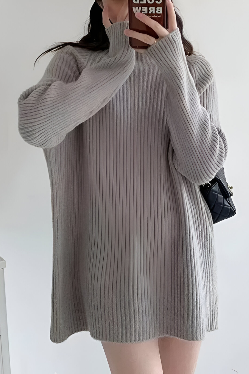 Fina™ | Avslappnad löst sittande stickad topp