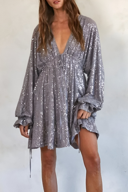 Livya™ | Elegant Paljett Plisserad Klänning