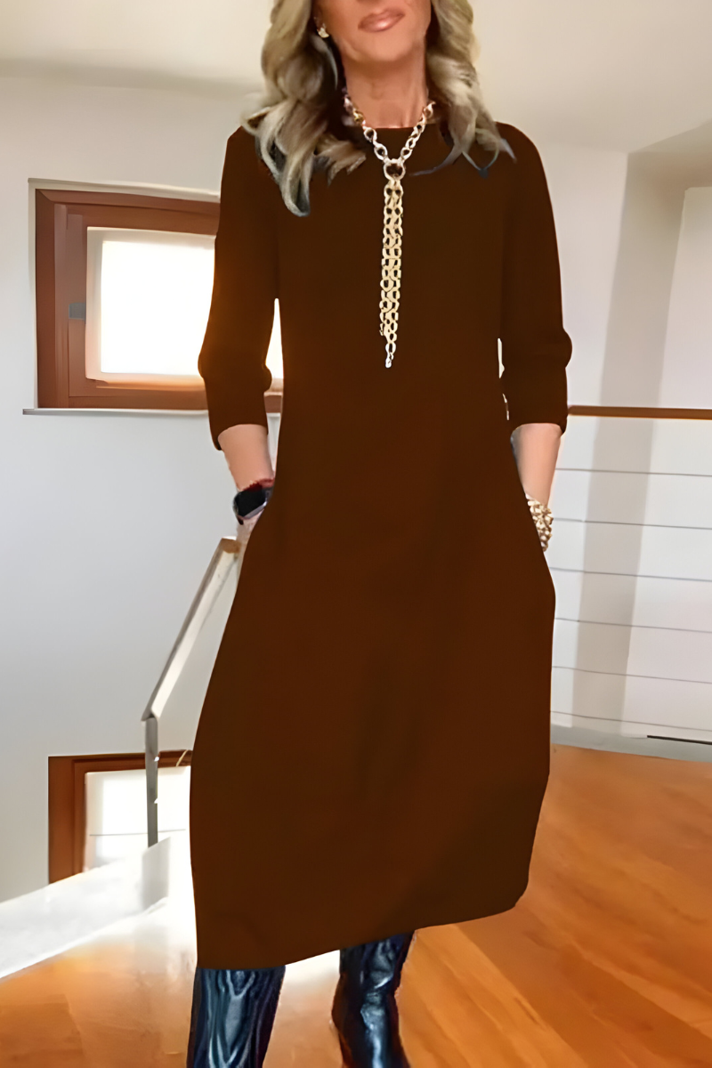 Tova™ | Stilren casual lång klänning