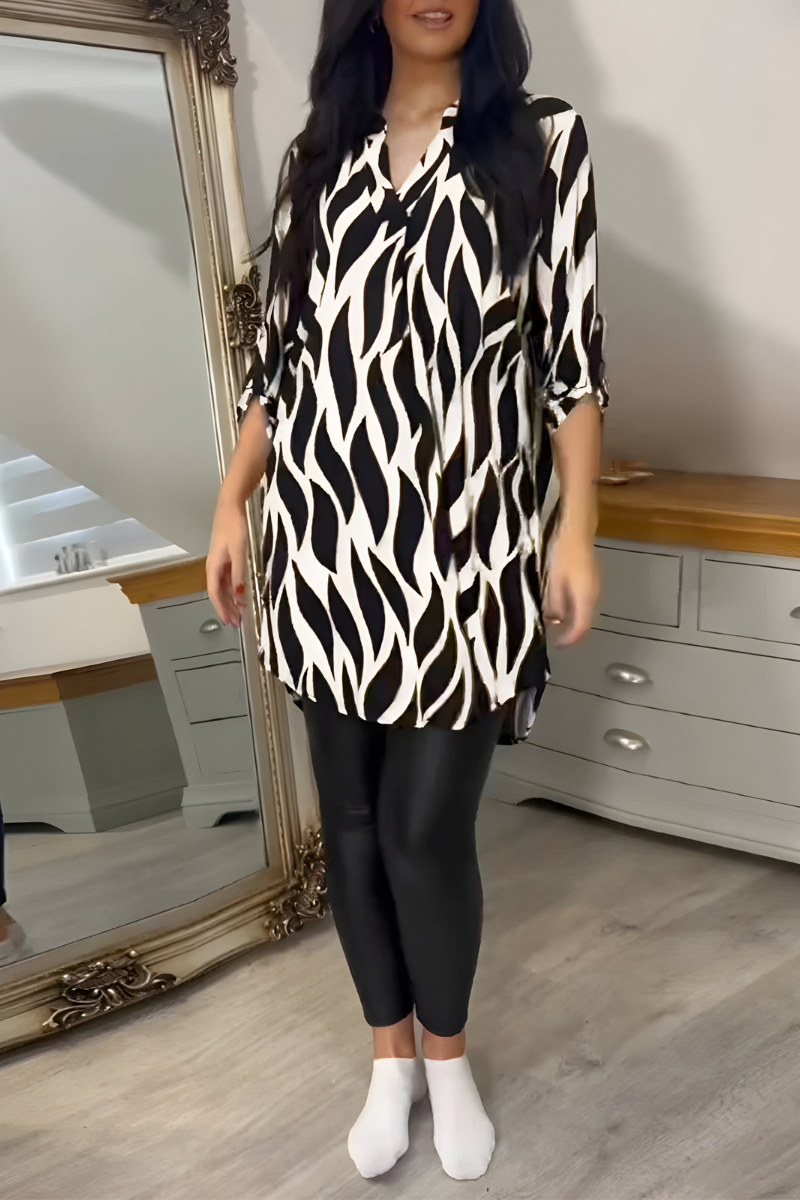 Tessa™ | Stilren Lätt Top med Tryck