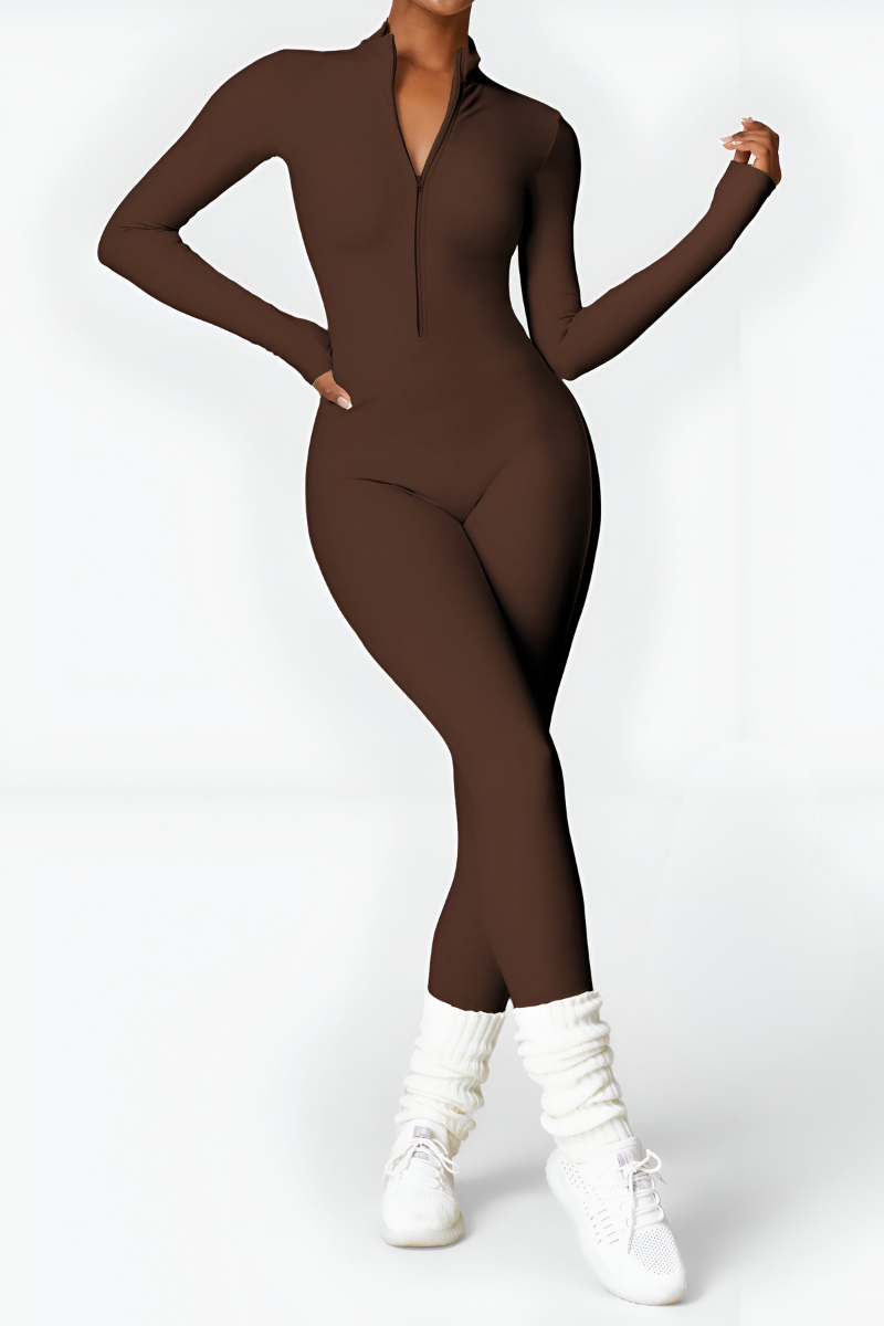 Selara™ | Varm fleece jumpsuit med dragkedja