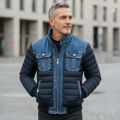 Jori™ | Stilfull Vadderad Denimjacka