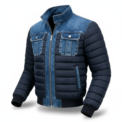 Jori™ | Stilfull Vadderad Denimjacka