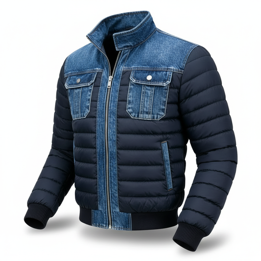 Jori™ | Stilfull Vadderad Denimjacka