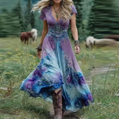 Noraya™ | Stilren vintageinspirerad boho klänning