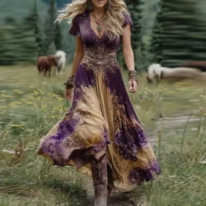 Noraya™ | Stilren vintageinspirerad boho klänning