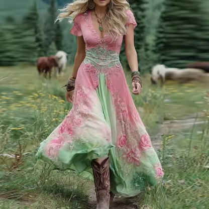 Noraya™ | Stilren vintageinspirerad boho klänning