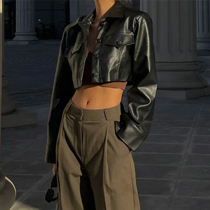 Élise™ | Elegant faux läderjacka