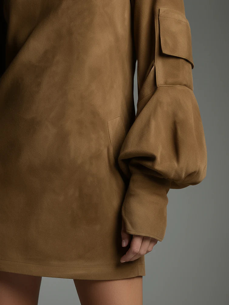 Norene™ | Elegant mockaklänning med långa ärmar