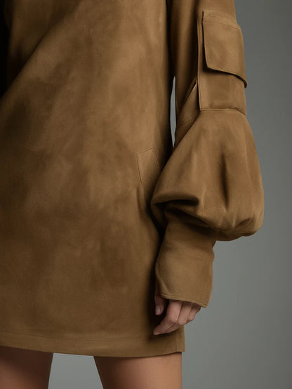 Norene™ | Elegant mockaklänning med långa ärmar